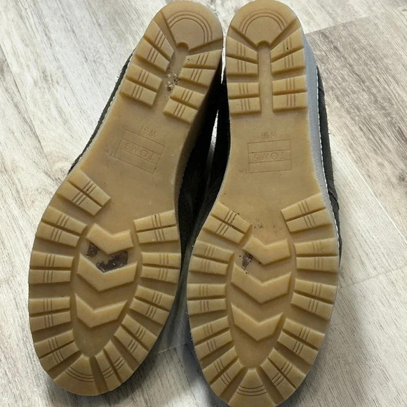 Women’s Tom’s Suede Desert Wedge Laceup Booties in Dark Mossy Green Size 9.5W - Picture 6 of 6